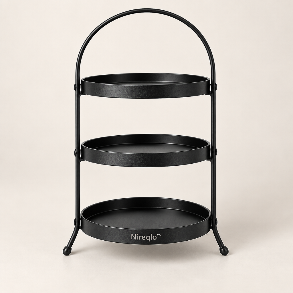 Nireqlo™ Three-Tier Metal Dessert Display Stand hero product image