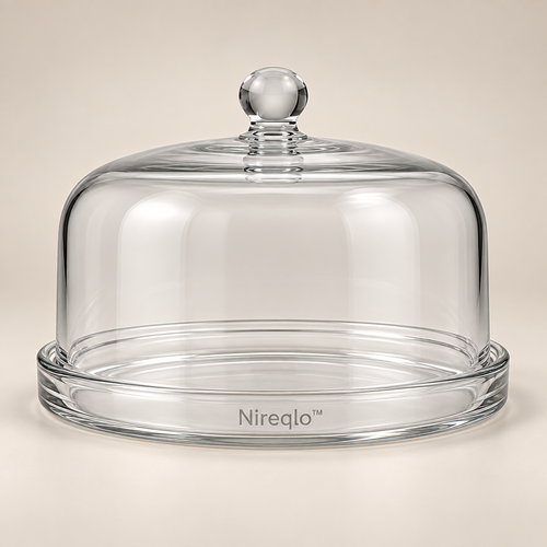 Nireqlo™ Clear Glass Cake Display Dome hero product image